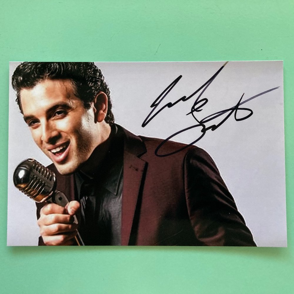 Jarrod Spector Signed 4”X6 Photo Color Broadway Jersey Boys /Beautiful Cher Show